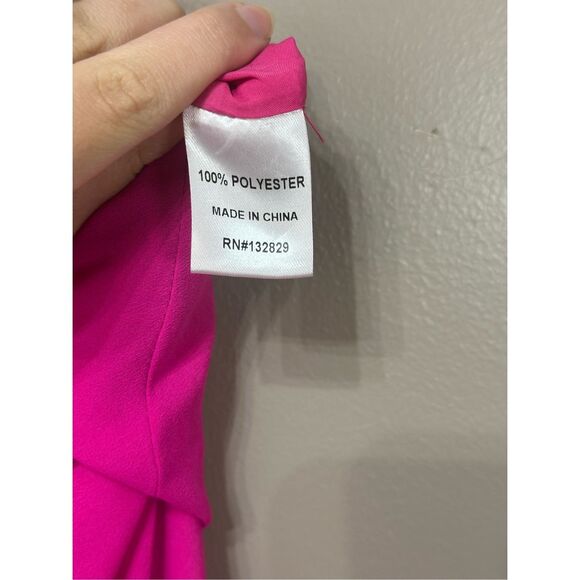 NWOT MORE TO COME Catalina Wrap Hot Pink Maxi Dress Women's Small - Picture 7 of 13